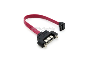 SATA 7 Pin 90 asteen 180 asteen kiinteä M/F punainen Bracket