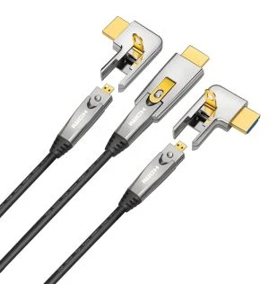 Oikea ja vasen Micro HDMI 2.0 -kaapeli